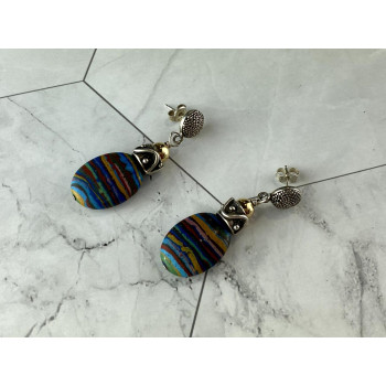 Sky Jewelry Серебряные серьги с Яшмой   *Сияй