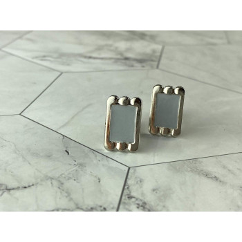 Sky Jewelry Антикварные Серебряные Запонки с Перламутром