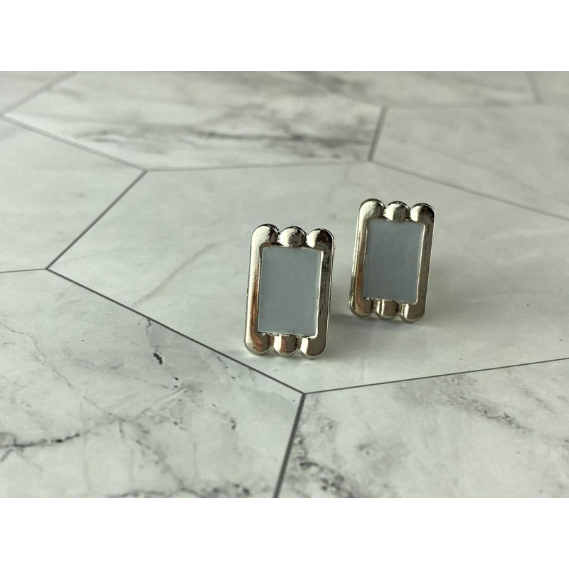 Sky Jewelry Антикварные Серебряные Запонки с Перламутром