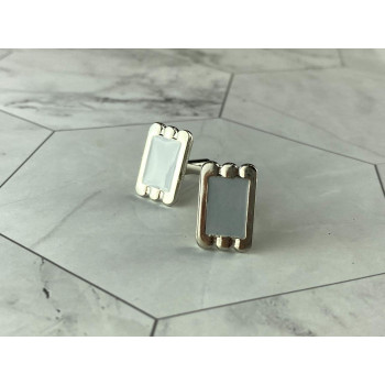 Sky Jewelry Антикварные Серебряные Запонки с Перламутром