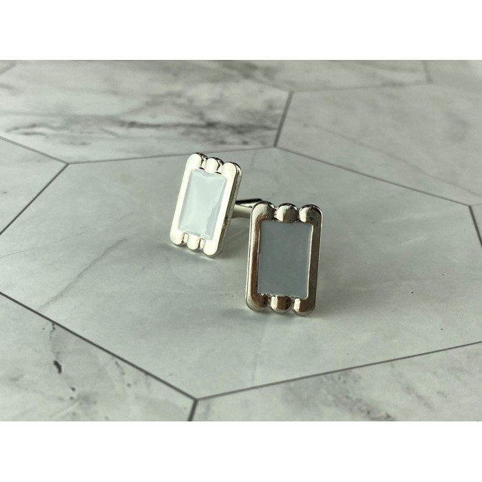 Sky Jewelry Антикварные Серебряные Запонки с Перламутром