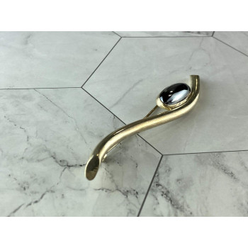 Sky Jewelry Винтажная Серебряная брошь с камнем Гематит 925 проба