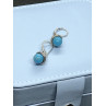 Sky Jewelry Серебряные серьги с бирюзой