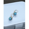 Sky Jewelry Серебряные серьги с бирюзой