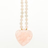 Sky Jewelry Золотое Ожерелье с Розовым Кварцем  *Сердце Ангела*