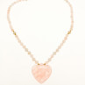 Sky Jewelry Золотое Ожерелье с Розовым Кварцем  *Сердце Ангела*