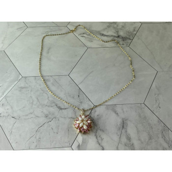 Sky Jewelry Серебряная Цепочка  в позолоте с Опалом и Морганитом