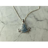 Sky Jewelry Серебряная Цепочка с Кулоном Фианиты  925 проба Italy   *Птица*