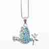 Sky Jewelry Серебряная Цепочка с Кулоном Фианиты  925 проба Italy   *Птица