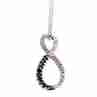 Sky Jewelry Серебряная Цепочка с Кулоном камень белая и черная  Шпинель