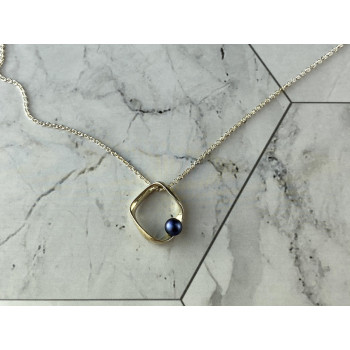 Sky Jewelry Серебряная  Цепочка с Кулоном  Жемчуг  925 проба Италия