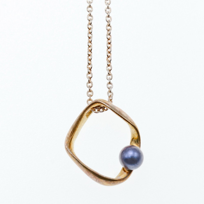 Sky Jewelry Серебряная  Цепочка с Кулоном  Жемчуг  925 проба Италия