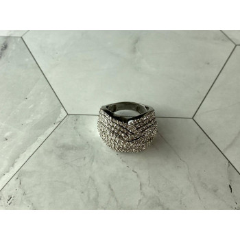 Sky Jewelry Серебряное Кольцо 925 пробы с камнями белый Сапфир