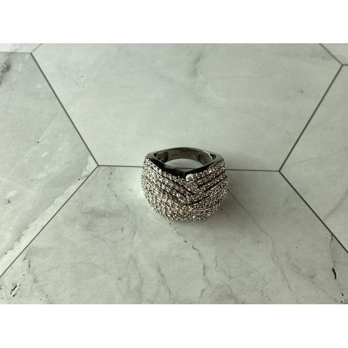 Sky Jewelry Серебряное Кольцо 925 пробы с камнями белый Сапфир