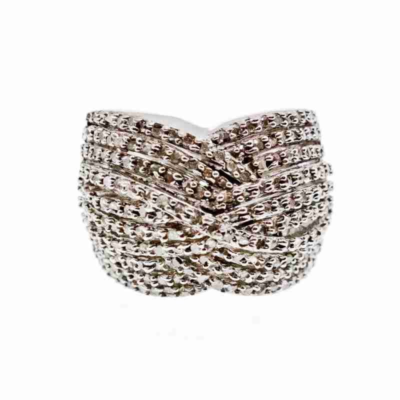 Sky Jewelry Серебряное Кольцо 925 пробы с камнями белый Сапфир