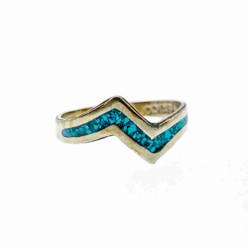 Sky Jewelry Винтажное Серебряное кольцо со вставками из Малахита