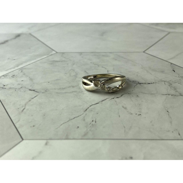 Sky Jewelry Серебряное кольцо с камнями белый Топаз