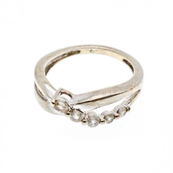 Sky Jewelry Серебряное кольцо с камнями белый Топаз