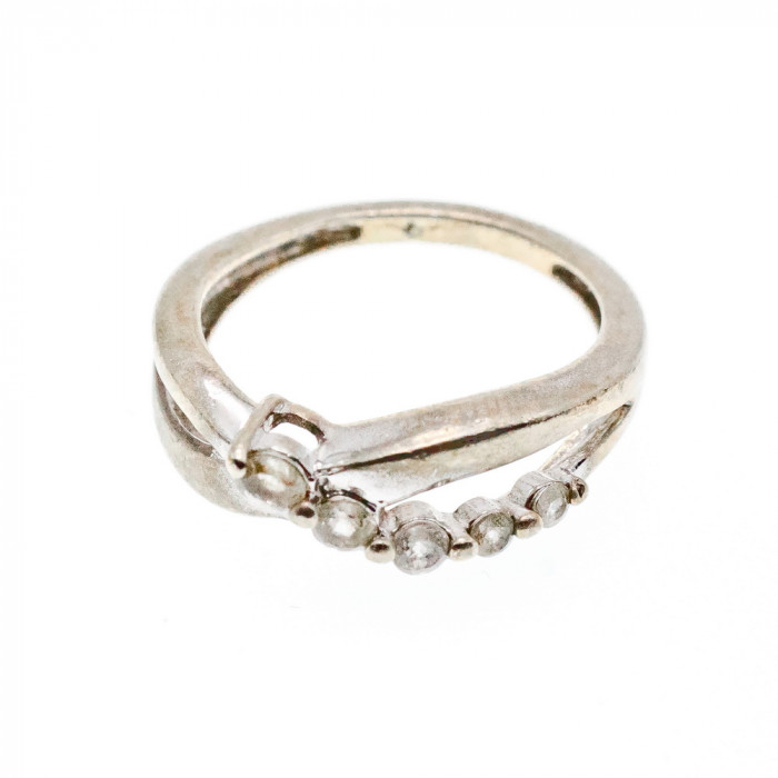 Sky Jewelry Серебряное кольцо с камнями белый Топаз