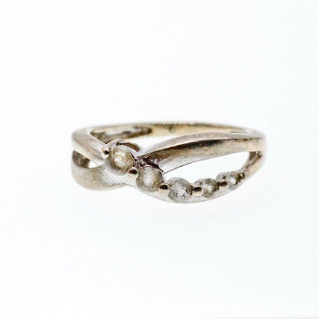 Sky Jewelry Серебряное кольцо с камнями белый Топаз