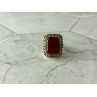 Sky Jewelry Винтажное Серебряное кольцо с Агатом и камнями Морион