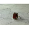 Sky Jewelry Винтажное Серебряное кольцо с Агатом и камнями Морион