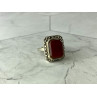 Sky Jewelry Винтажное Серебряное кольцо с Агатом и камнями Морион