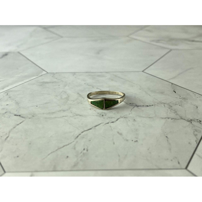 Sky Jewelry Винтажное Серебряное кольцо со вставками из Малахита