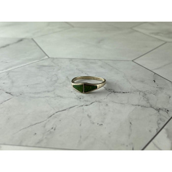 Sky Jewelry Винтажное Серебряное кольцо со вставками из Малахита