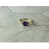 Sky Jewelry Золотое кольцо 10К (417 проба) с Аметистом и Бриллиантами  *Аметистовая Любовь