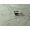 Sky Jewelry Золотое кольцо 10К (417 проба) с Аметистом и Бриллиантами  *Аметистовая Любовь
