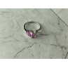 Sky Jewelry Серебряное кольцо 925 проба с розовым Топазом *Сердца*