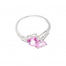 Sky Jewelry Серебряное кольцо 925 проба с розовым Топазом *Сердца*