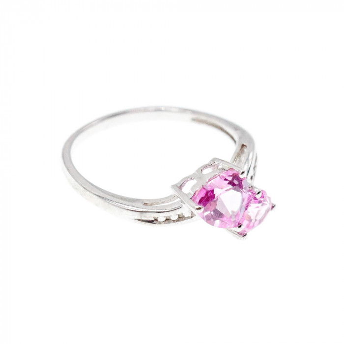 Sky Jewelry Серебряное кольцо 925 проба с розовым Топазом *Сердца*