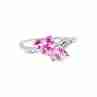 Sky Jewelry Серебряное кольцо 925 проба с розовым Топазом *Сердца*