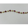 Sky Jewelry Золотой  Браслет 10К (417 проба) с Рубином    *Рубиновое Сердце