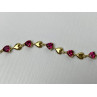 Sky Jewelry Золотой  Браслет 10К (417 проба) с Рубином    *Рубиновое Сердце
