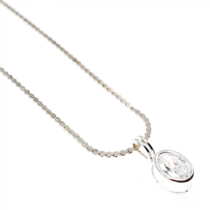 Sky Jewelry Серебряная Цепочка с Кулоном Фианит  925 проба  Италия