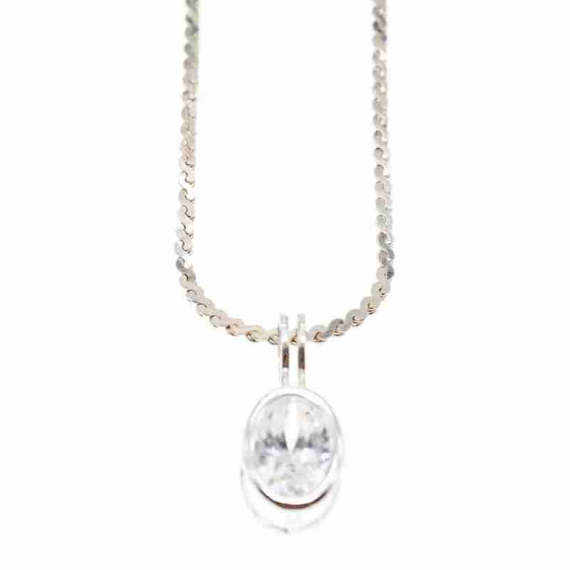 Sky Jewelry Серебряная Цепочка с Кулоном Фианит  925 проба  Италия