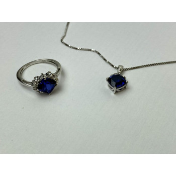 Sky Jewelry Серебряный Комплект с камнем Лондон Топаз