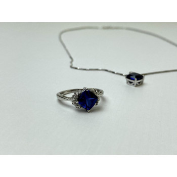 Sky Jewelry Серебряный Комплект с камнем Лондон Топаз