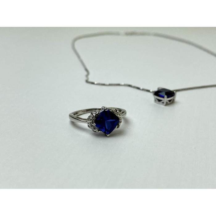 Sky Jewelry Серебряный Комплект с камнем Лондон Топаз