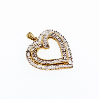 Sky Jewelry Серебряный Кулон 925 пробы в позолоте *Сердце*