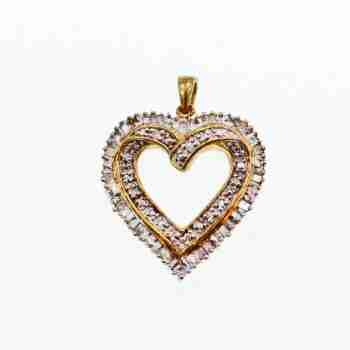Sky Jewelry Серебряный Кулон 925 пробы в позолоте *Сердце*