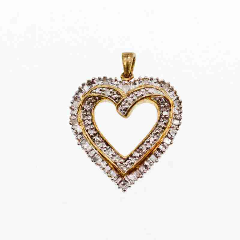 Sky Jewelry Серебряный Кулон 925 пробы в позолоте *Сердце*