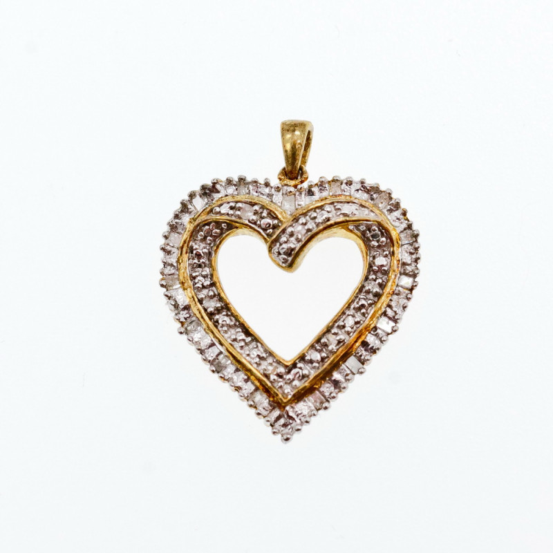 Sky Jewelry Серебряный Кулон 925 пробы в позолоте *Сердце*