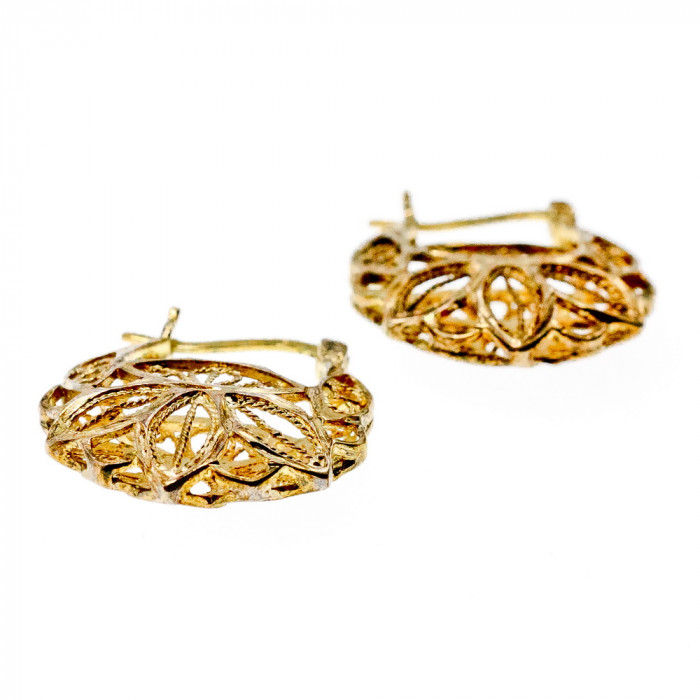 Sky Jewelry Стильные Серебряные Серьги  в позолоте