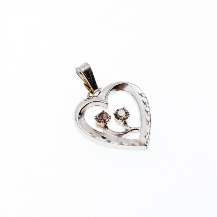 Sky Jewelry Серебряный Кулон с Фианитами *Сердце*