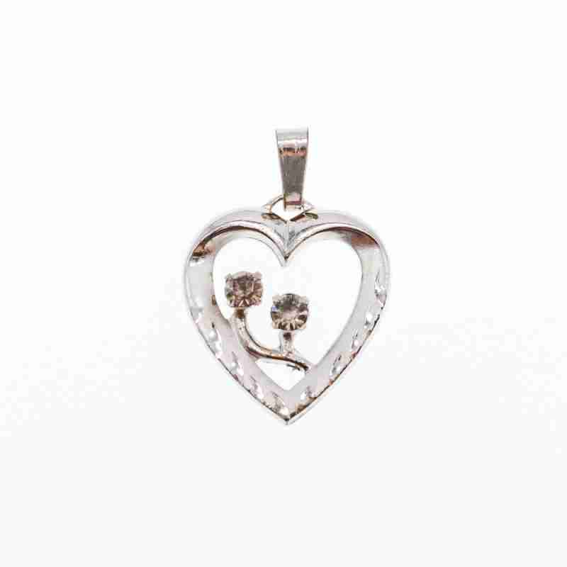 Sky Jewelry Серебряный Кулон с Фианитами *Сердце*