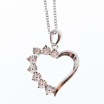 Sky Jewelry Серебряная Цепочка с Кулоном Италия *Сердце*